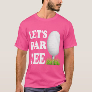 Par T-Shirt Golf Ball mit T-Shirt Button Funny Gol