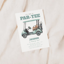 Par-T-Shirt Golf Geburtstagsparty Einladung