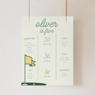 Par-T-Shirt Golf Themed Meilenstein Poster