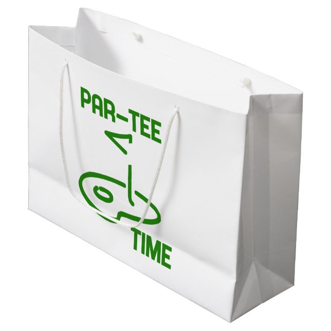 Par T-Shirt Time Große Geschenktüte (Vorderseite Schrägansicht)