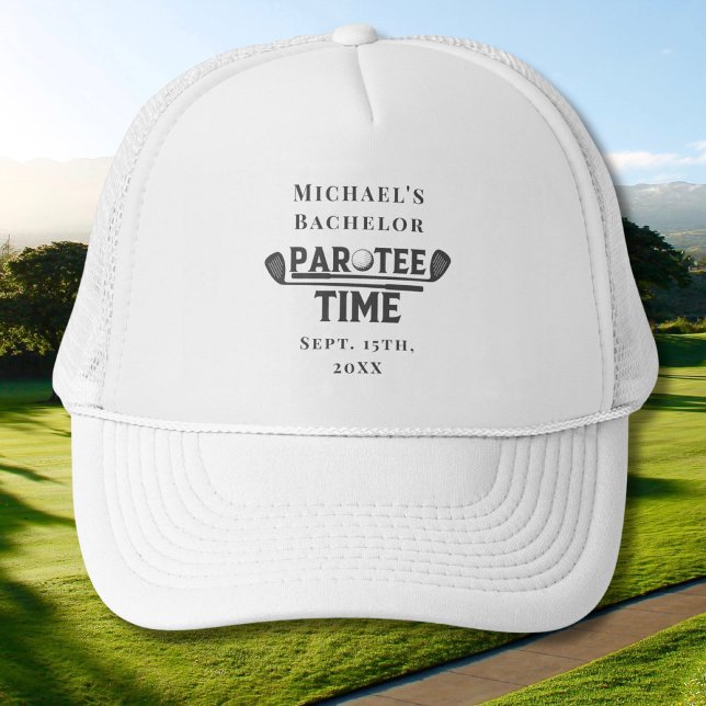 Par T-Shirt Time Hat | Bachelor Golf Weekend Truckerkappe (Von Creator hochgeladen)