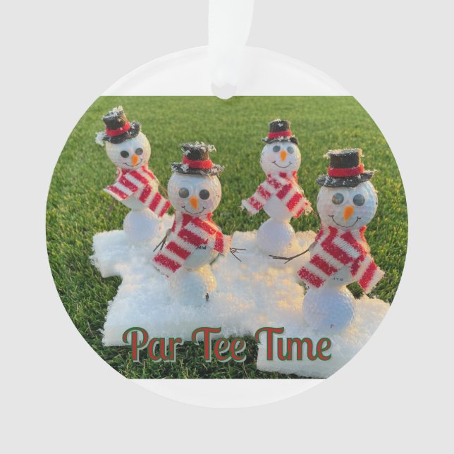 Par T-Shirt Time Holiday Ornament (Vorderseite)