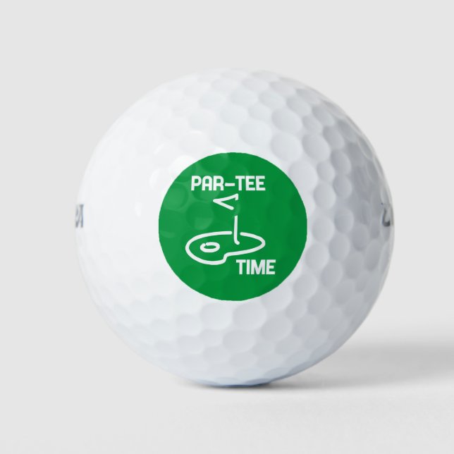 Par-T-Shirt Time White Golfball (Vorderseite)