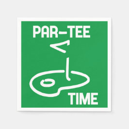 Par-T-Shirt Time White Serviette