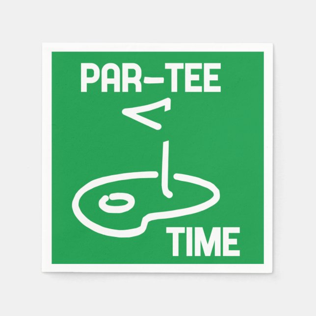 Par-T-Shirt Time White Serviette (Vorderseite)
