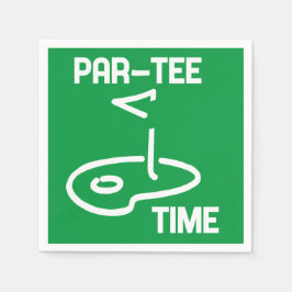 Par-T-Shirt Time White Serviette