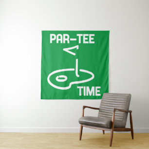 Par-T-Shirt Time White Wandteppich
