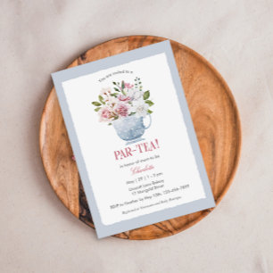 PAR-TEA Baby shower rose Invitation