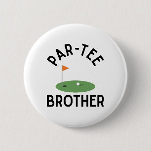 Par Tee Bruder Lustige Golf-Geburtstagsfeier Famil Button