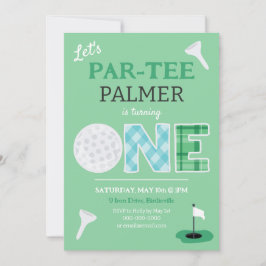 Par-tee Golf 1st Birthday Golfing Einladung
