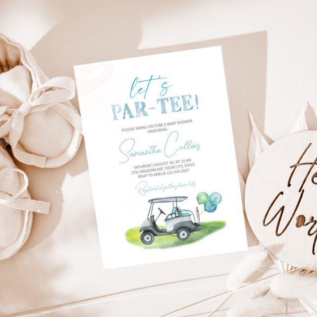 Par-tee Golf Thème Baby shower Invitation (Créateur téléchargé)
