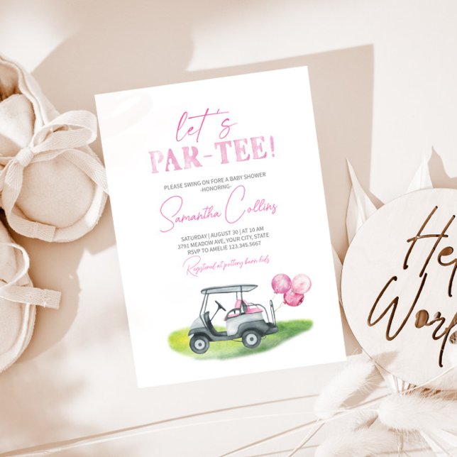 Par-tee Golf Thème Baby shower Invitation (Créateur téléchargé)