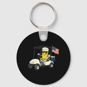 Par Tee In The USA Lustiger Patriotischer Bier Gol Schlüsselanhänger