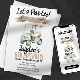 Par-tee ! Invitation d'anniversaire de golf