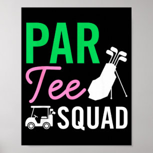 Par Tee Truppe Lustige Geburtstagsfeier Golfspiele Poster