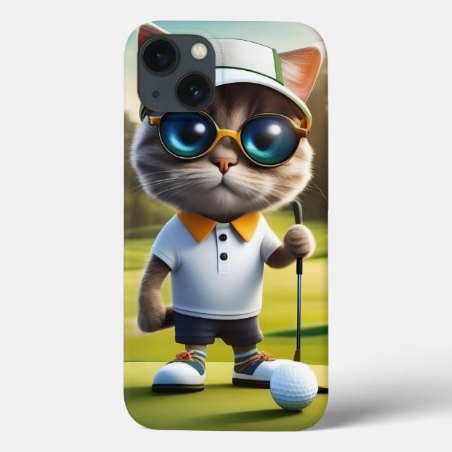 "Par-tee-Zeit: Der Coole Cat's Golf Swing!" Case-Mate iPhone Hülle (Rückseite)