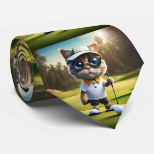"Par-tee-Zeit: Der Coole Cat's Golf Swing!" Krawatte