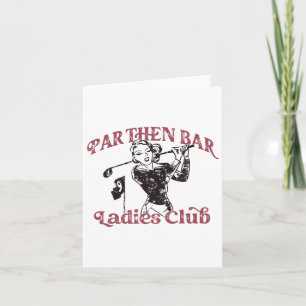Par Then Bar Ladys Club Niedlich Golf Bachelorette Karte
