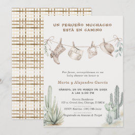 Para Baby Dusche Vaquero Niño Personalizadas Einladung