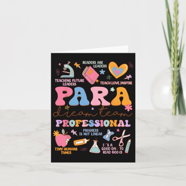 Para Dream Team Paraprofessional Zurück in die Karte (Vorderseite)