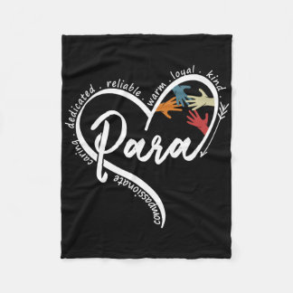 Para Heart Hilfslehrer Paraeducator Fleecedecke