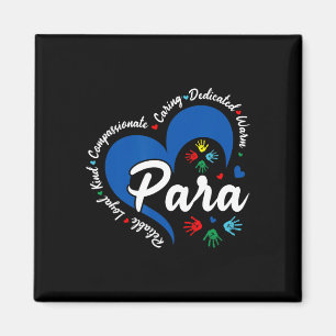 Para Heart Lehrer Paraprofessionelle Schule Schätz Magnet