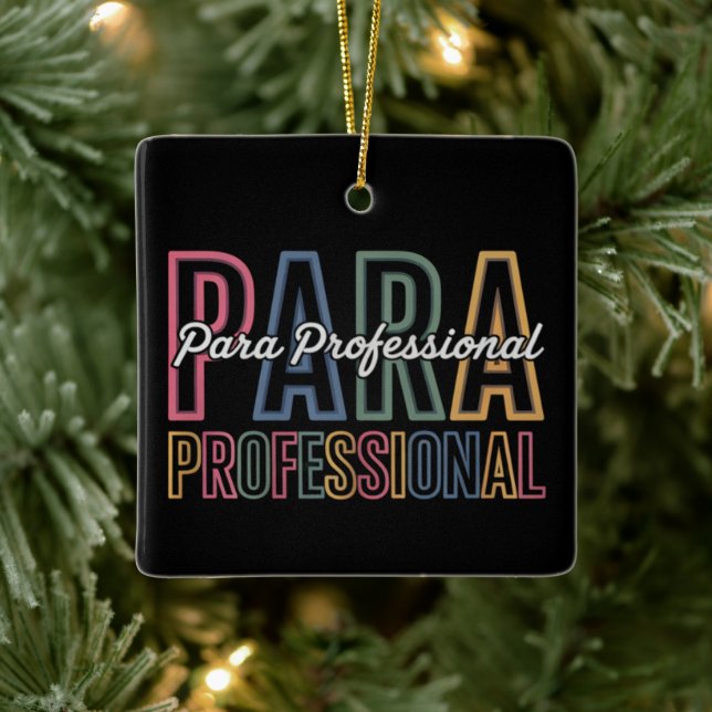 Para Paraprofessional Paraeducator erster Tag zurü Keramikornament (Baum)