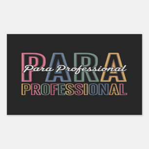 Para Paraprofessional Paraeducator erster Tag zurü Rechteckiger Aufkleber