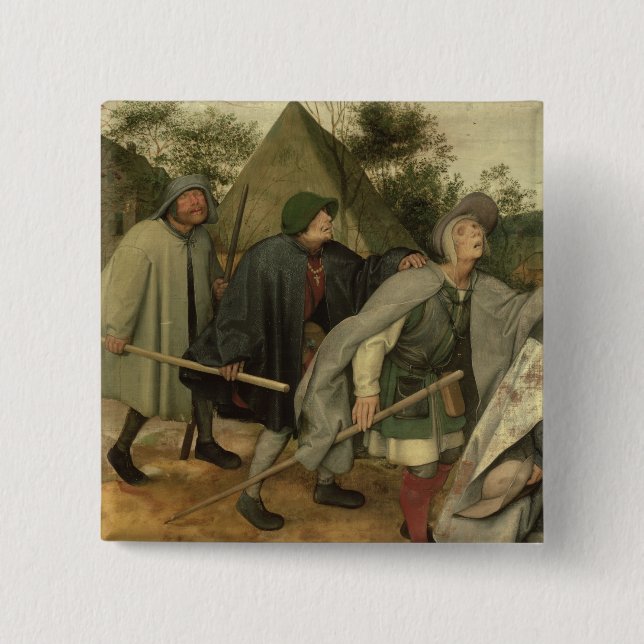 Parabel von dem blinden, Detail von drei blind Button (Vorderseite)