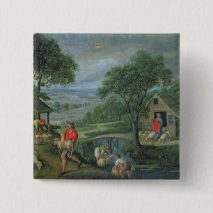 Parabel von der gute Hirte, c.1580-90 Button