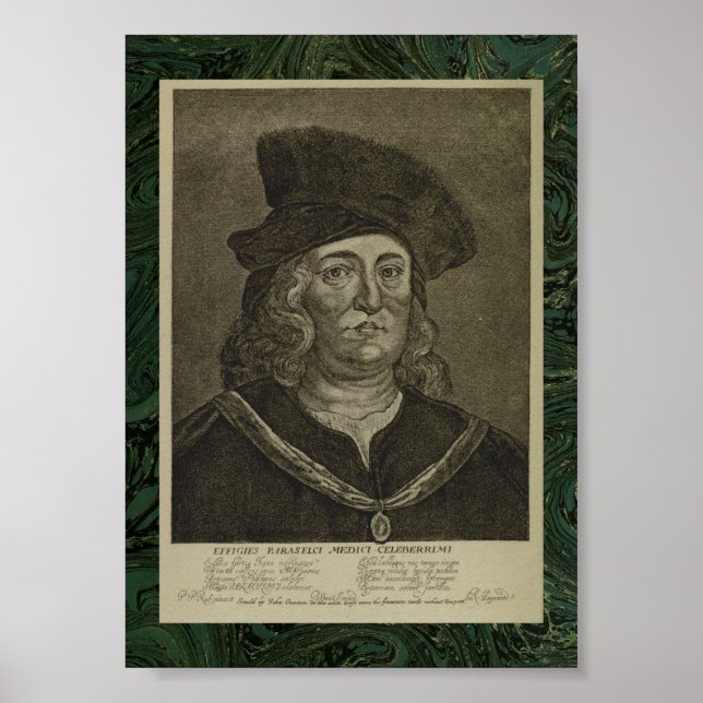 Paracelsus: Okkultistisches Porträt aus dem 17. Ja Poster (Vorne)