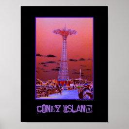 Parachute Jump Psychedelic Poster