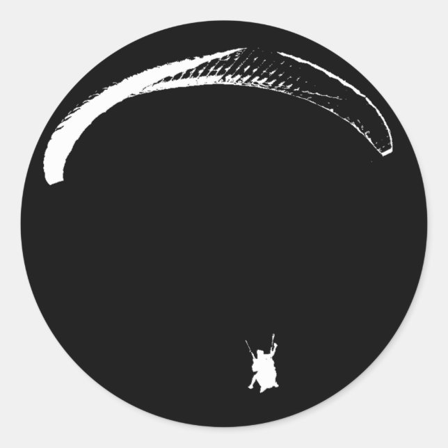 Parachute noir et blanc - Stickers (Devant)