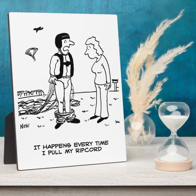Parachutist-Hosen fallen ab - Funny Fotoplatte (Seite)