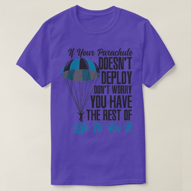 Parachutist Skydiving Extreme Air Sports 1 T-Shirt (Design vorne)