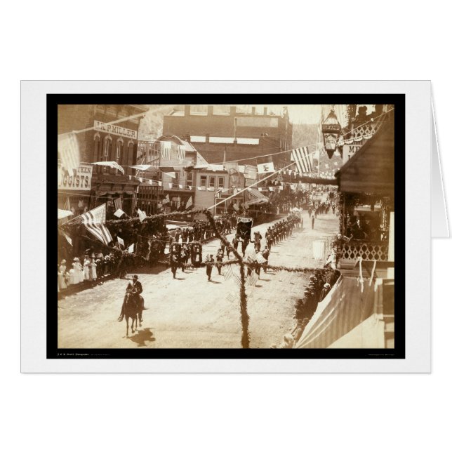 Parade célébrant Deadwood Railroad SD 1888 (Devant horizontal)