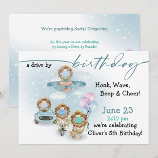 Parade der Löwen am Geburtstag Einladung