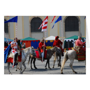 Parade des chevaliers médiévaux
