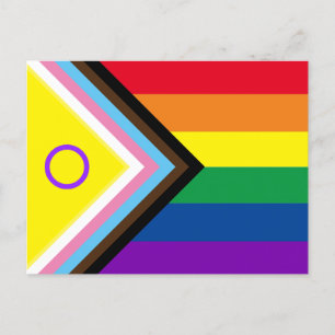 Paradeflagge für intersexuelle Fortschritte Postkarte