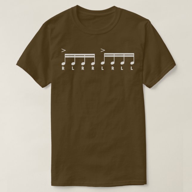 Paradiddle Funny Drummer Sheet Music Drummer  T-Shirt (Design vorne)