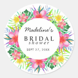 Paradies-Brautparty Runder Aufkleber