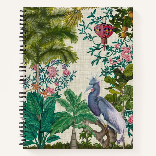 Paradies Chinoiserie Notizbuch (Vorderseite)