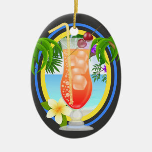 Paradies-Cocktail Keramik Ornament
