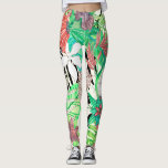 Paradies der Flora II Leggings<br><div class="desc">Paradies der Flora II von Melissa Wang. Schöne tropische Blume und ein einzigartiges Grün mit farbenfrohen Noten.| 126271Z</div>
