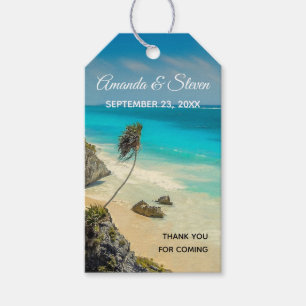 Paradies des tropischen Strandes mit Hochzeiten de Geschenkanhänger