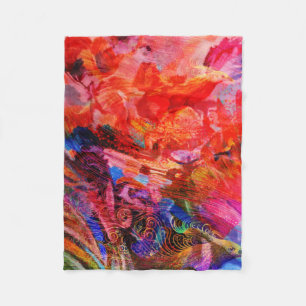 Paradies Floral Bird Phoenix Flammkunst Fleecedecke