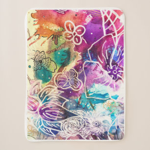 Paradies Floral Sherpa Blanket Sherpadecke