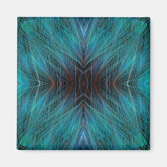Paradies-Fraktal-Federdesign Magnet (Vorne)