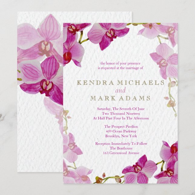 Paradies für Hochzeiten Einladung (Vorne/Hinten)