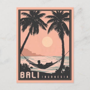 Paradies gefunden: Bali in altem Rosa Postkarte